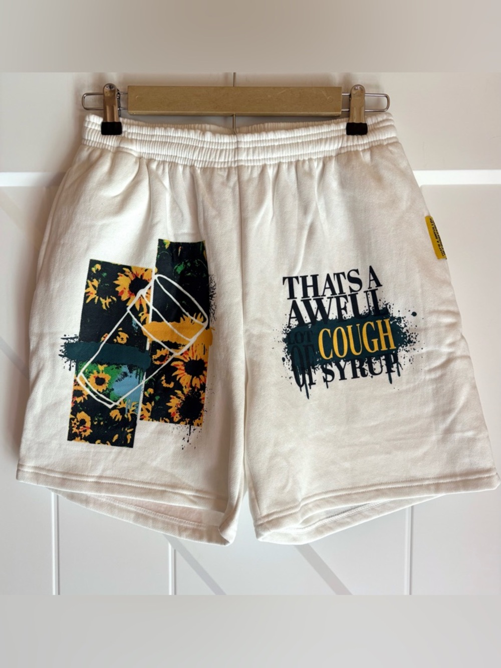 ALOCS Sunflower Shorts Graphic Streetwear Small